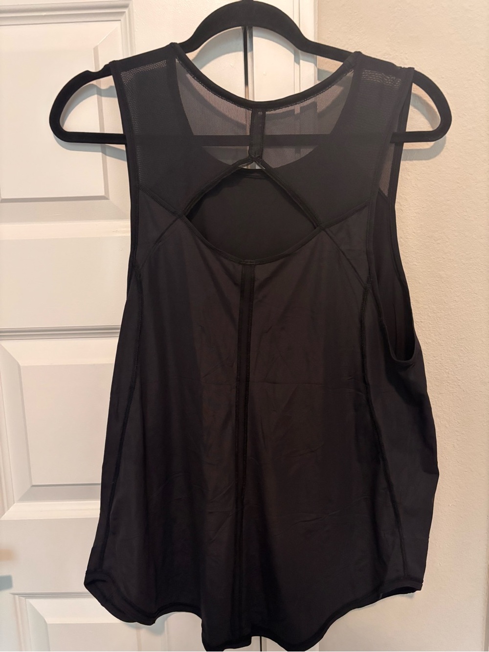 Lululemon Black Mesh-Back Sleeveless Workout Tank Top